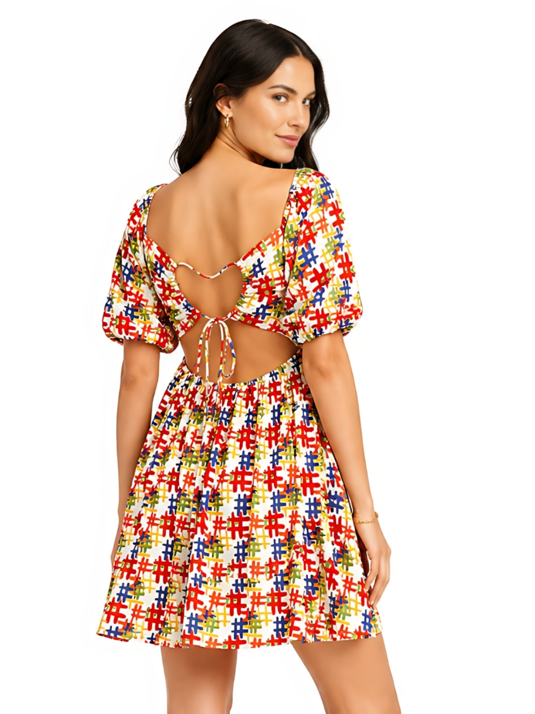 Multi Color Printed Mini Dress