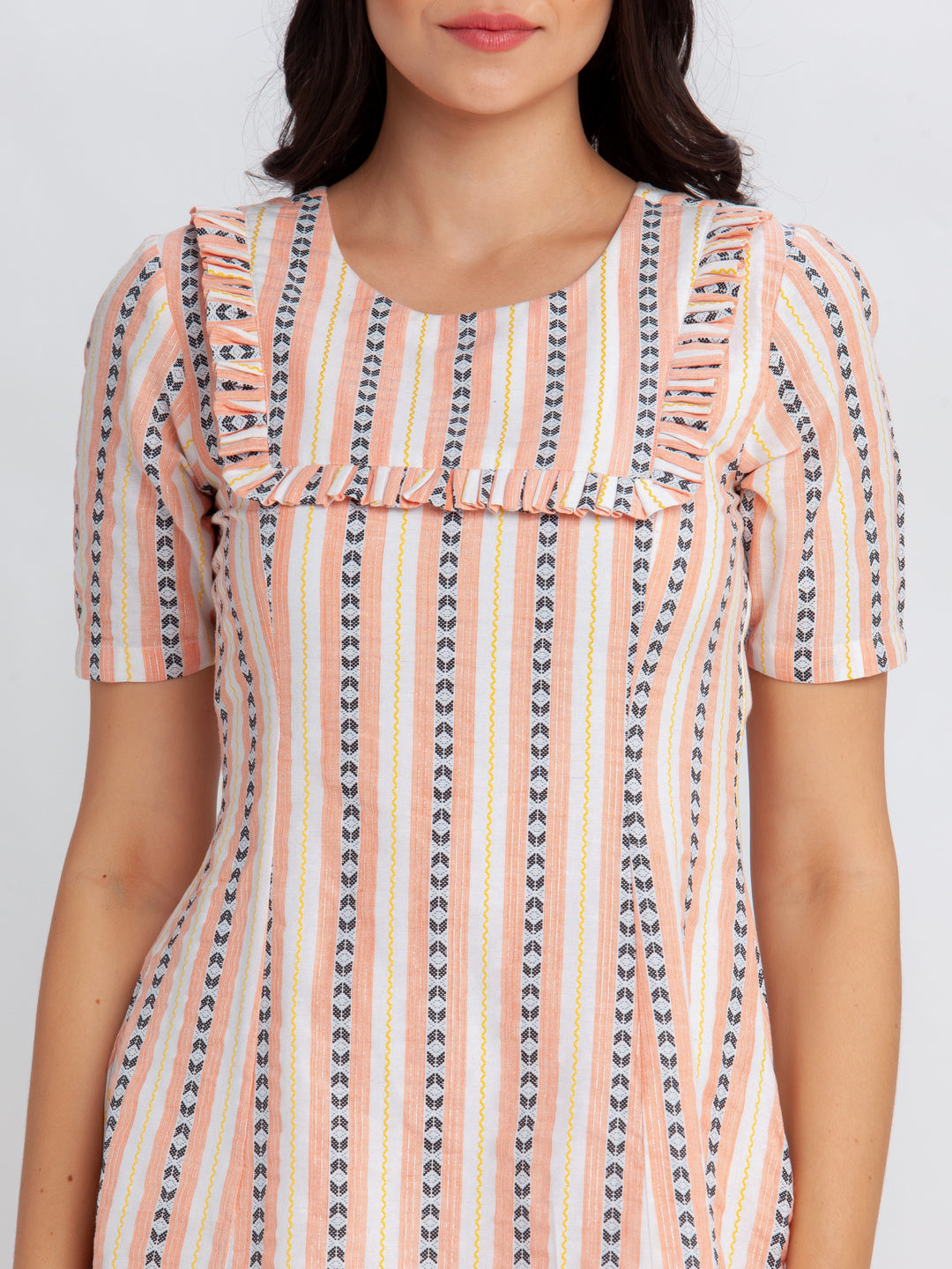 Multicolored Embroidered Short Dress