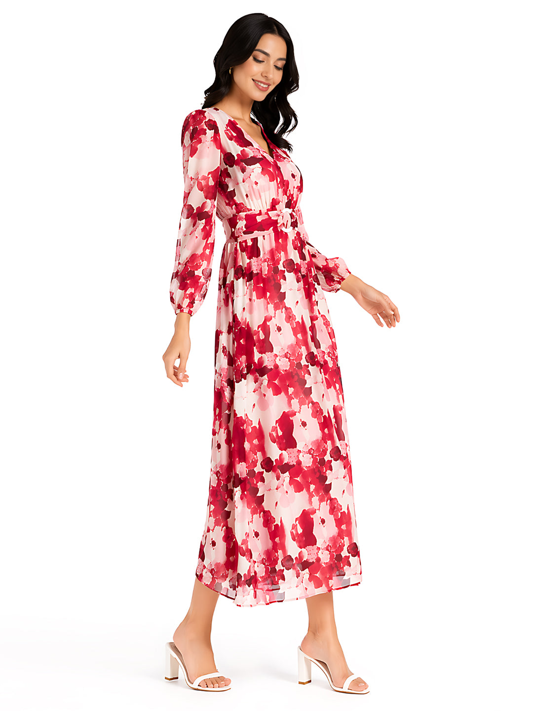 Zink London Women's Multi Floral Maxi Dress