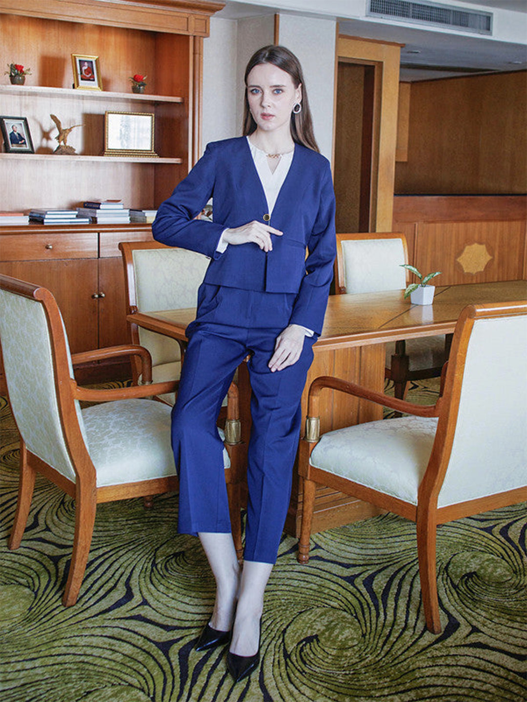 Navy Blue blazer with logo