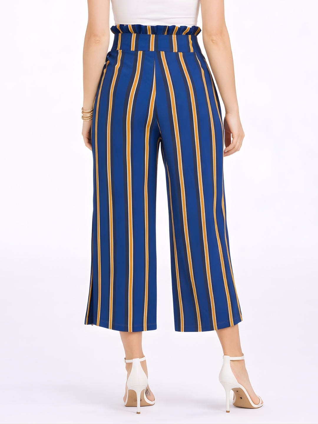 Blue Stripes Elasticated Palazzo