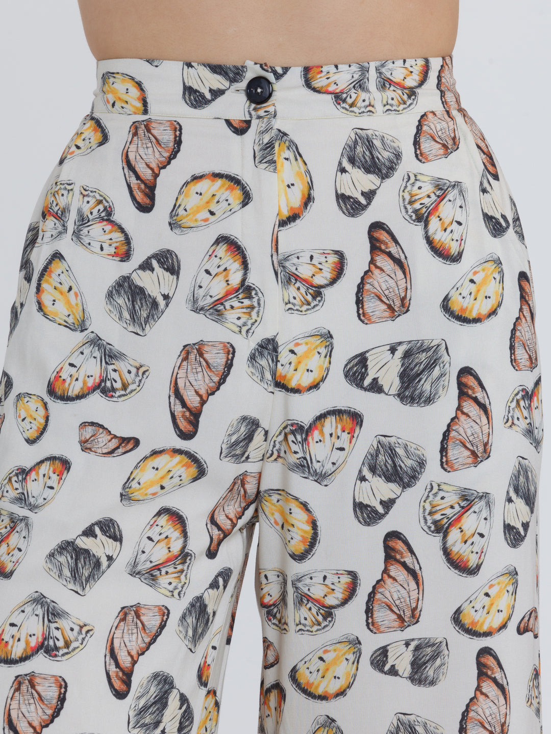 Off White Printed Trouser