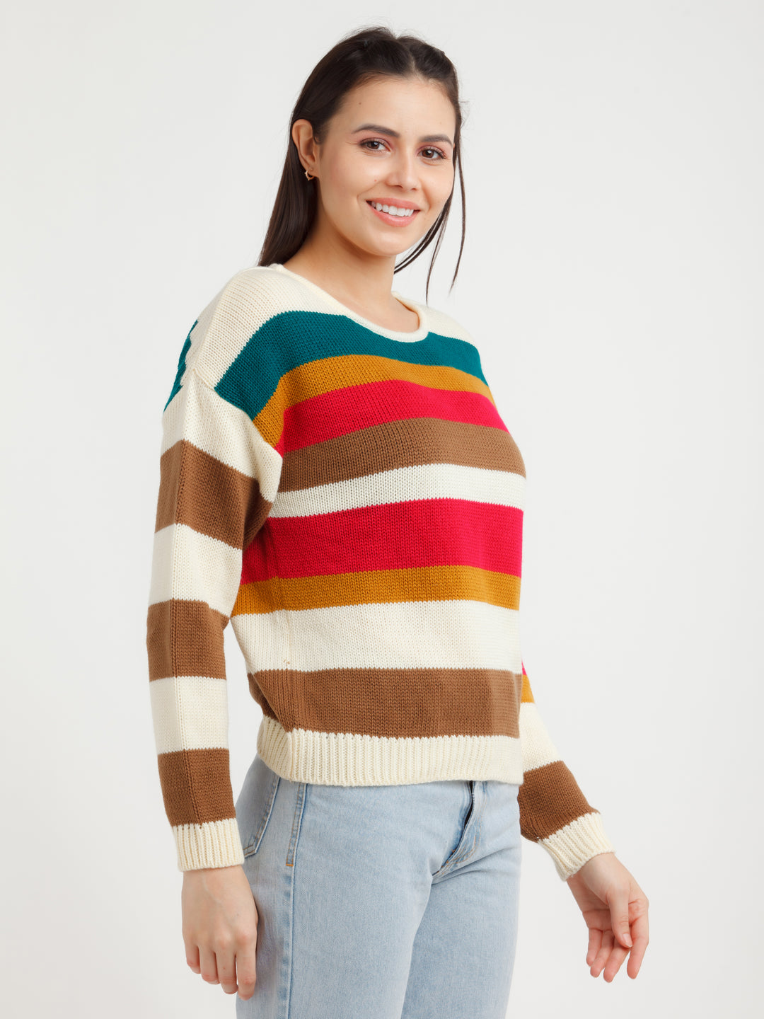 Multi Color Striped Sweater