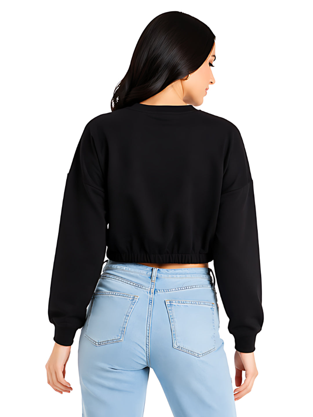 Black Printed Sweatshirt