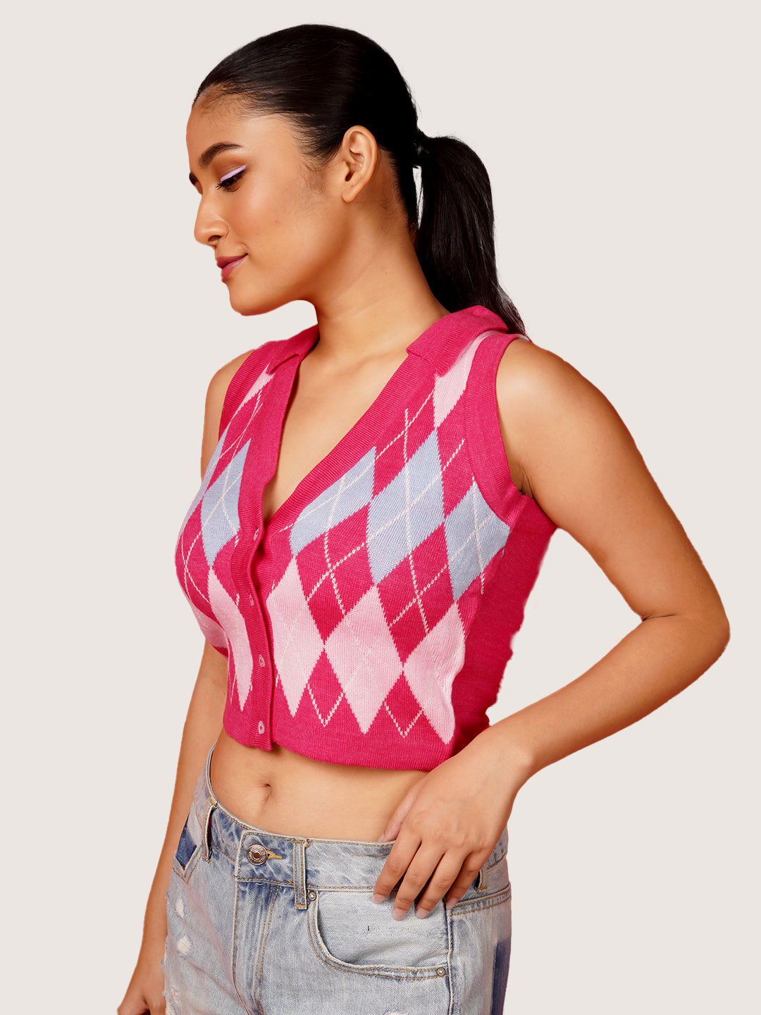 Women's Multi-Colored Aylin Halter Neck Top