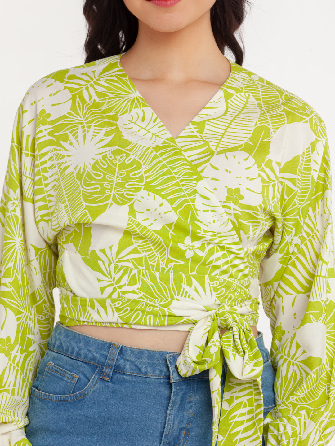Green Printed Top