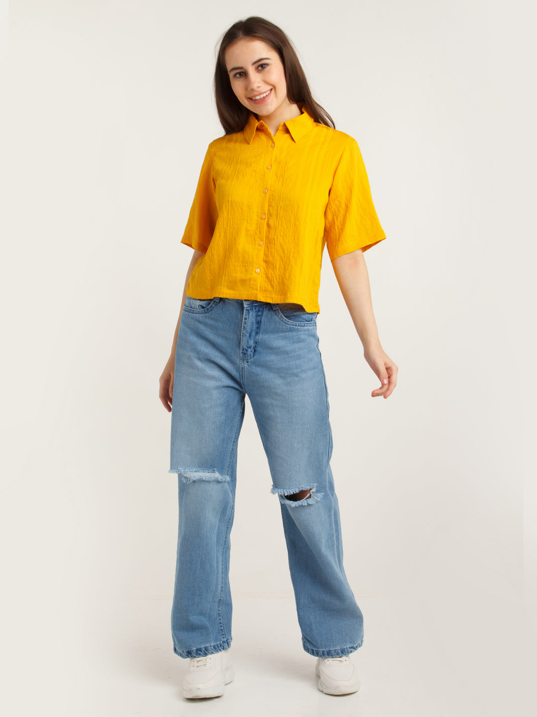 Yellow Solid Shirt