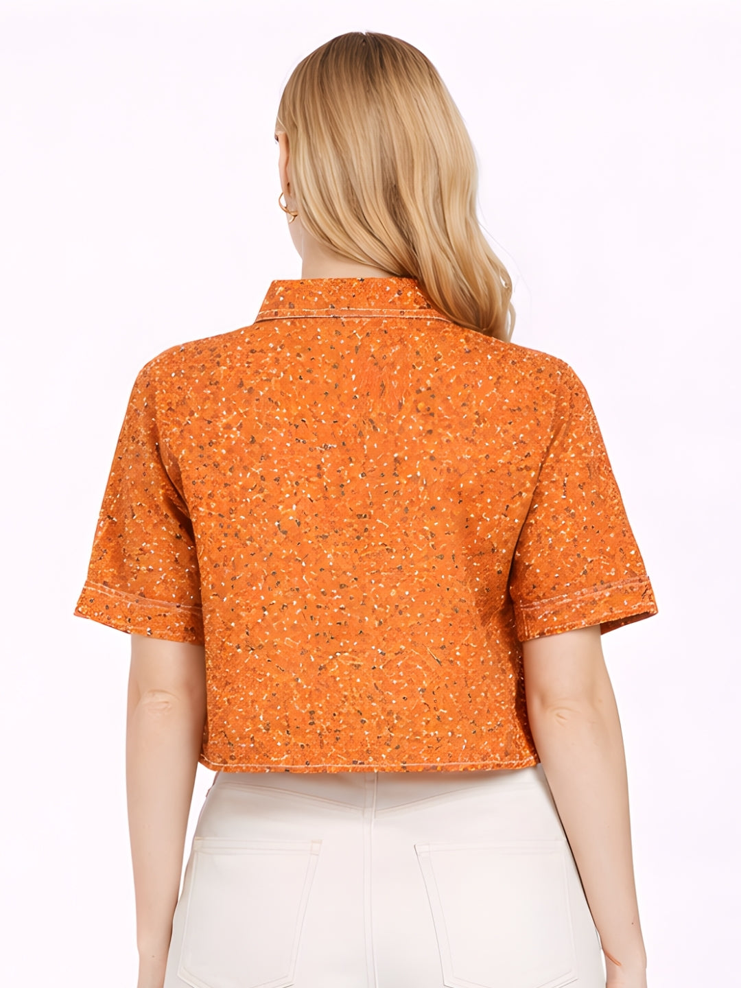 Brown Printed Regular Top