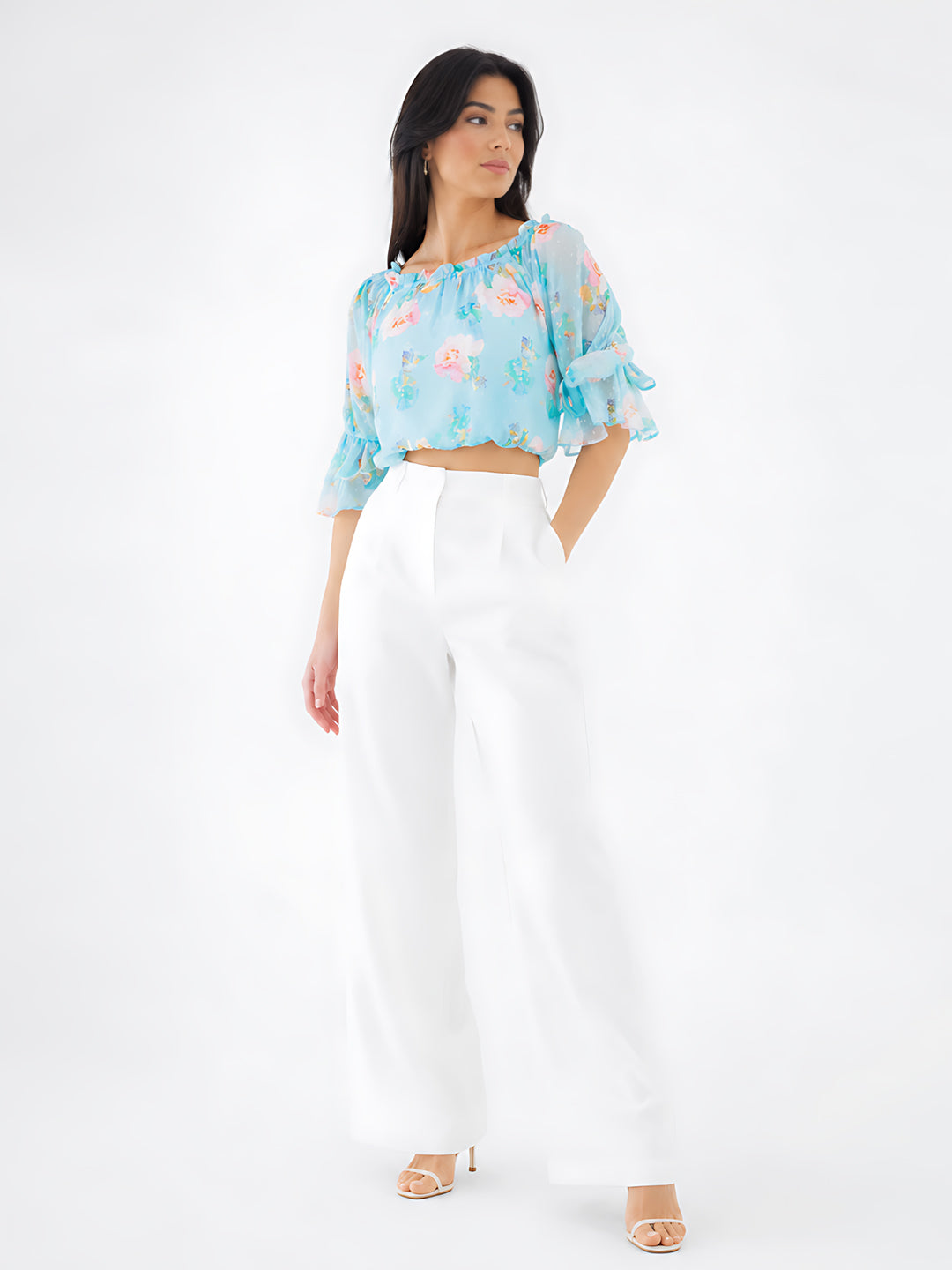 Blue Printed Regular Top