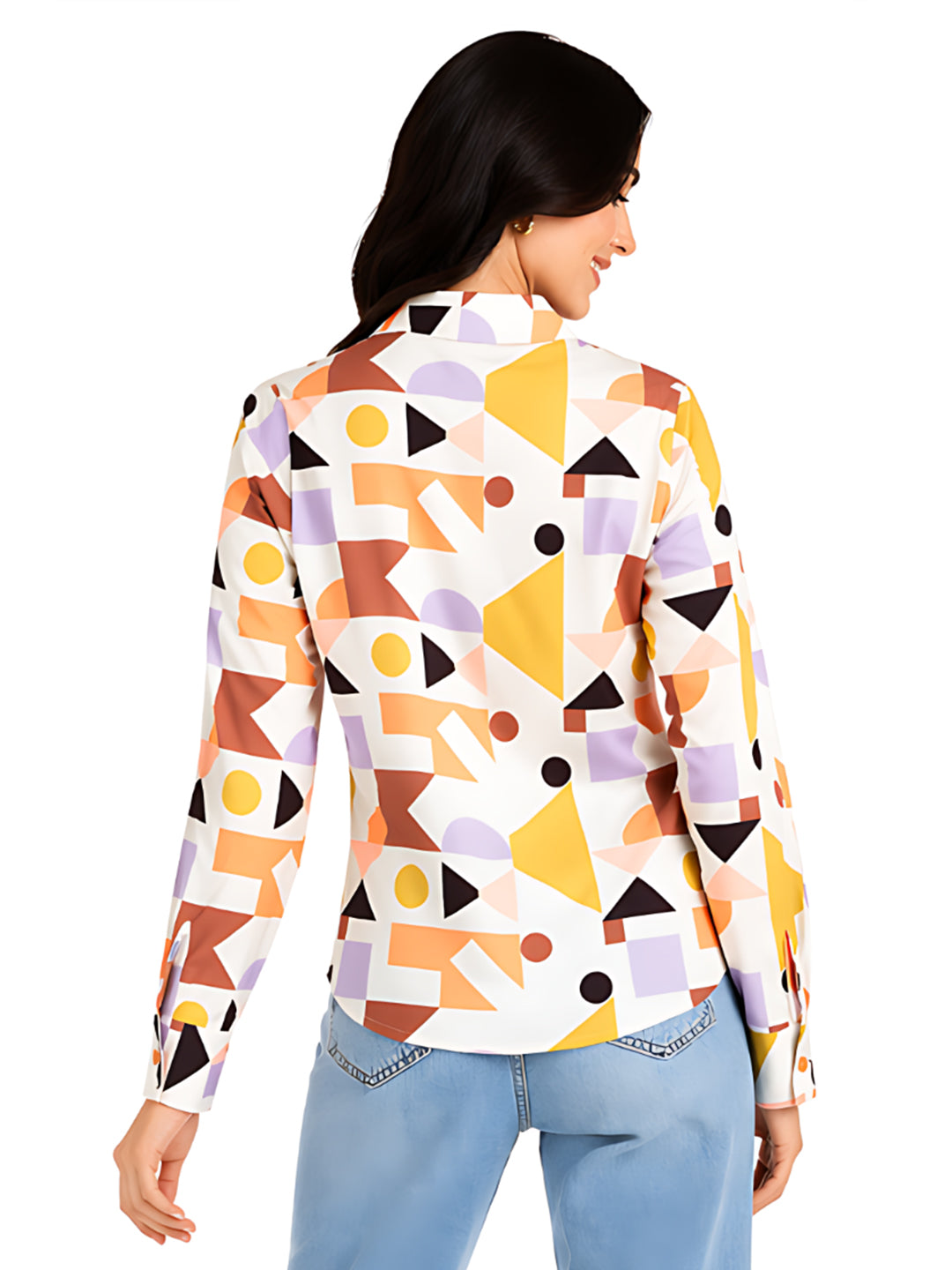 White Printed Regular Shirt