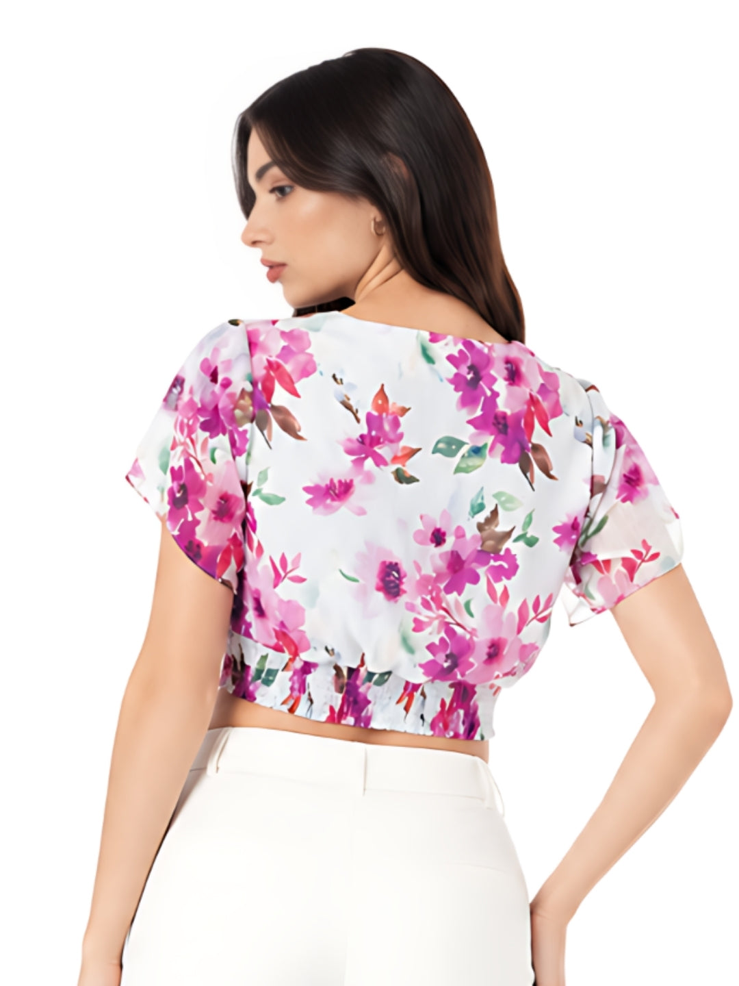 White Printed Regular Top