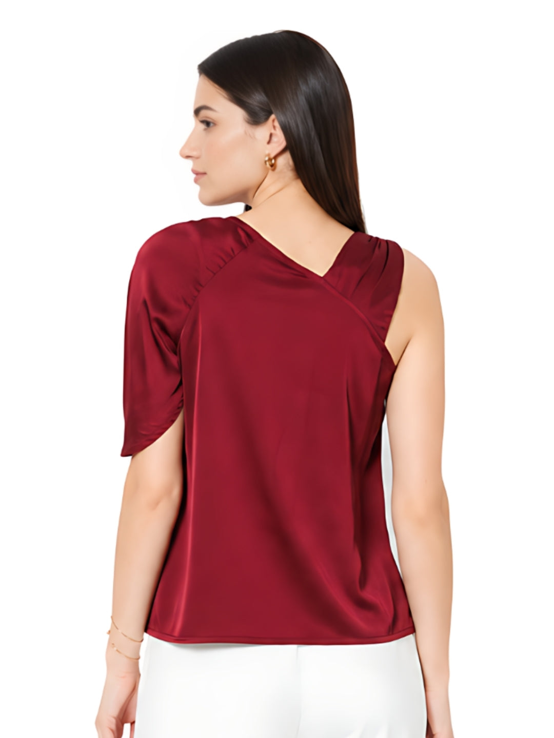 Red Solid Basic Top