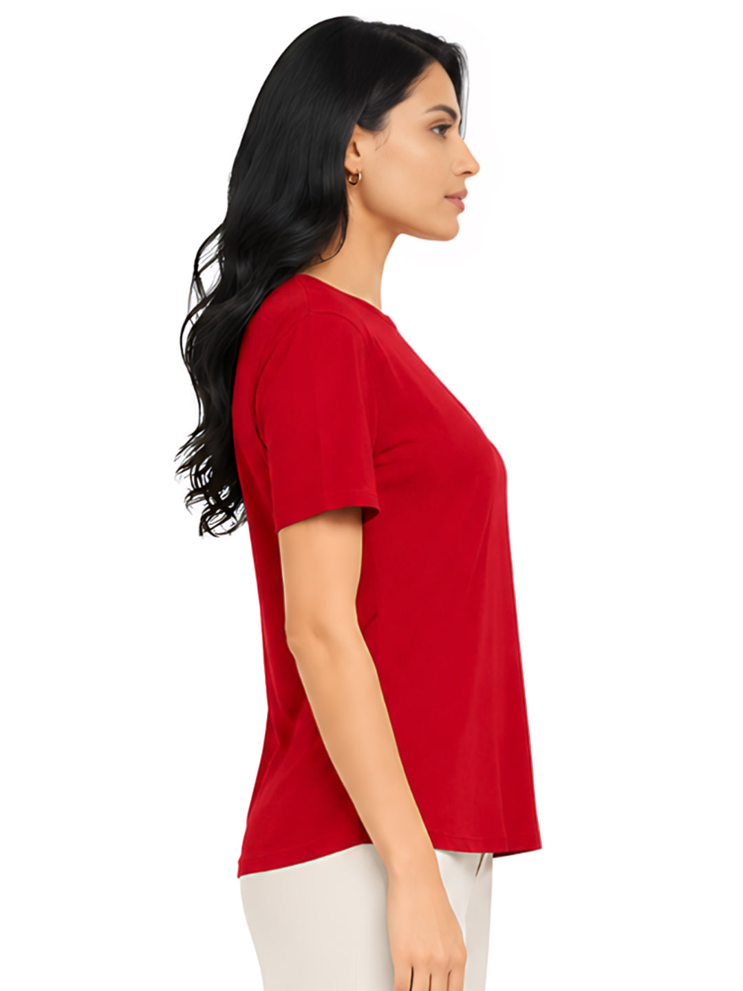 Red Plain Short Top