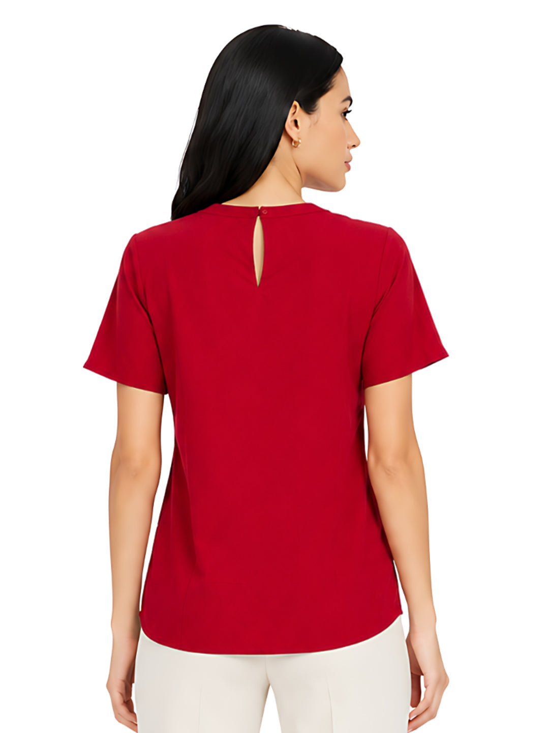 Red Plain Short Top