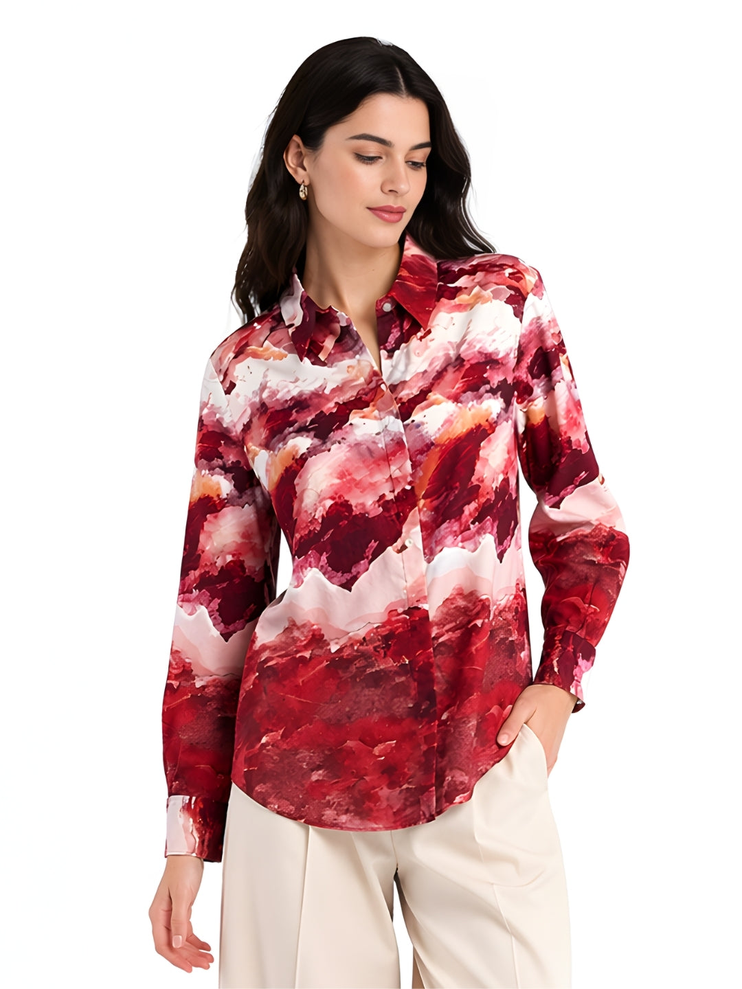 Zink London Women's Multi Abstract Top