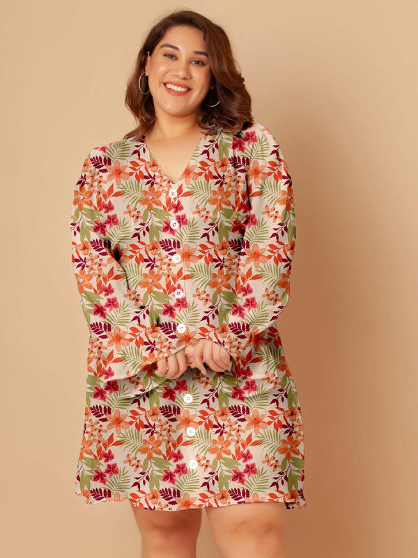 Multi-Colored-Floral-Print-A-Line-Short-Dress-ZCD00001-114-Multi-2