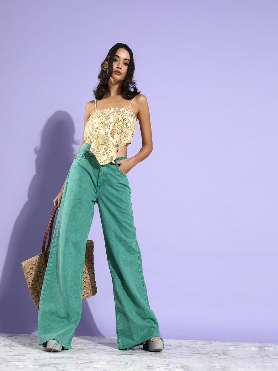 Beach Printed Strappy Top