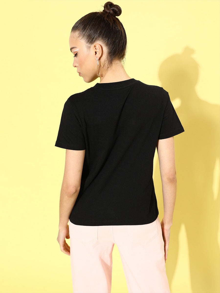 Black Printed T-Shirt