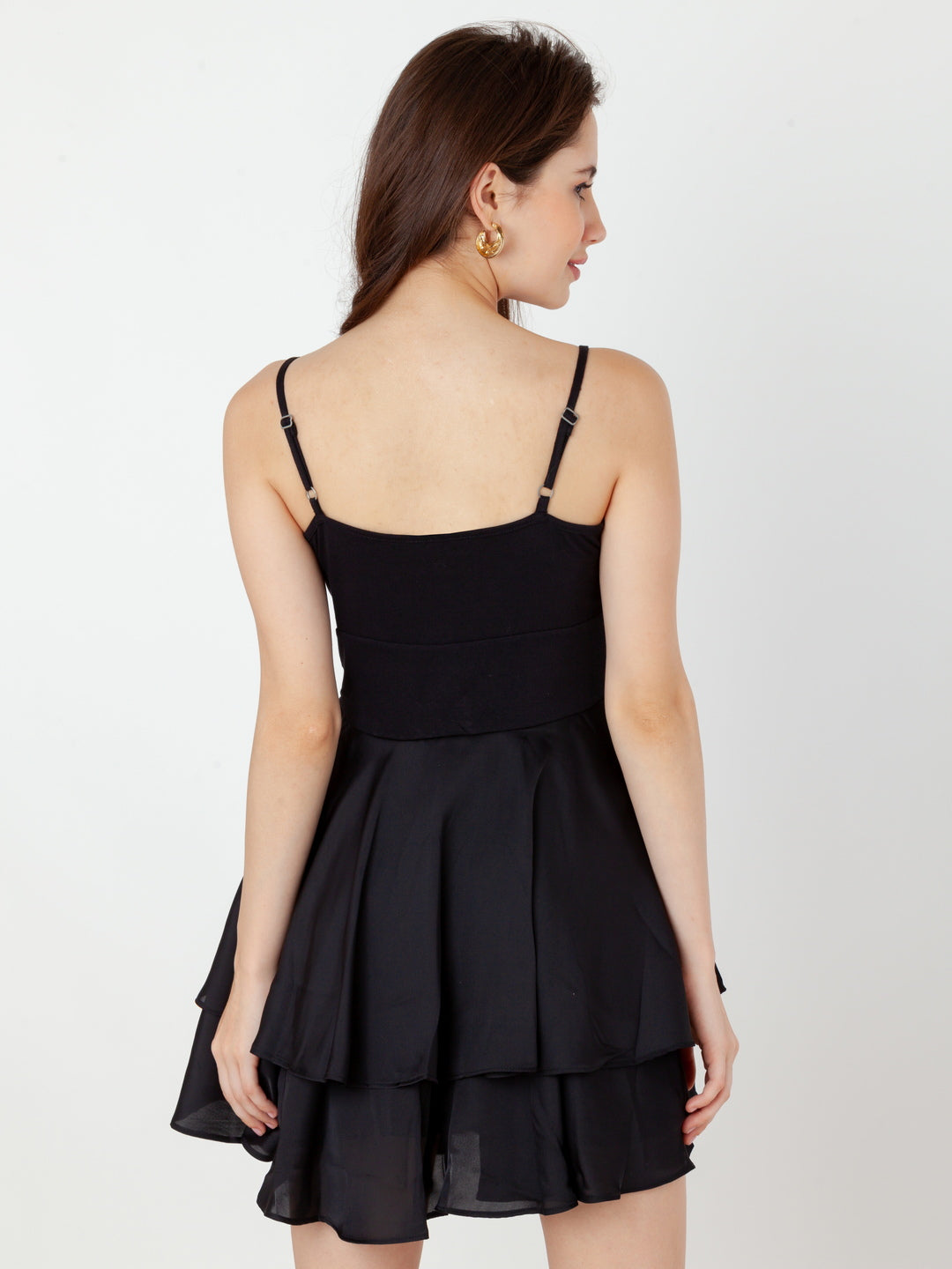 Black_Solid_Regular_Short_Dress_4