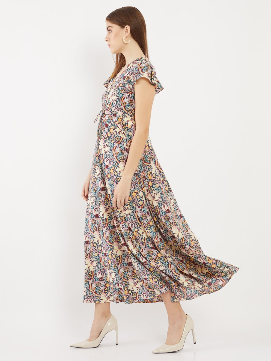 Blue Printed Maxi