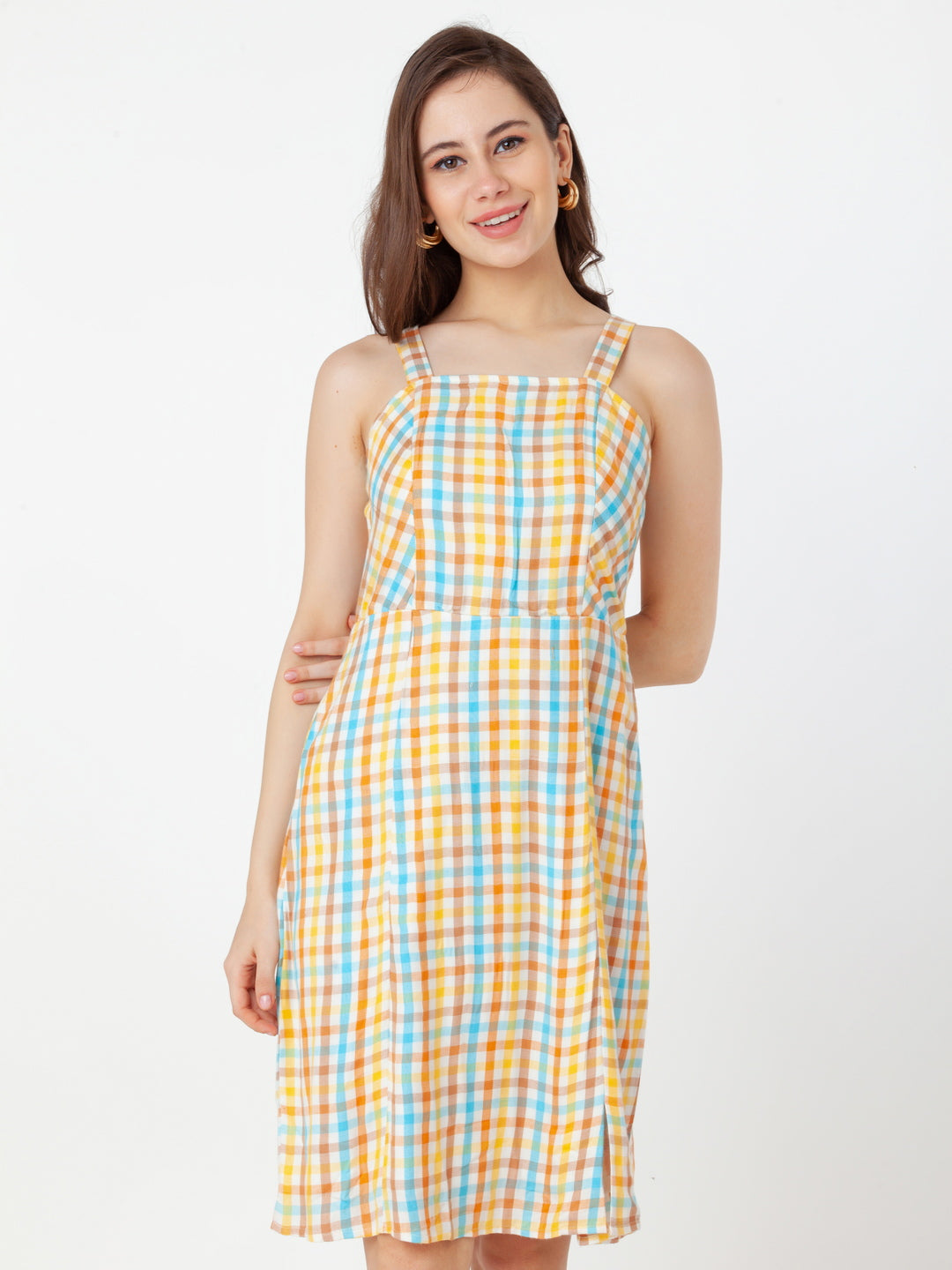 Multi_Checks_Regular_Short_Dress_2