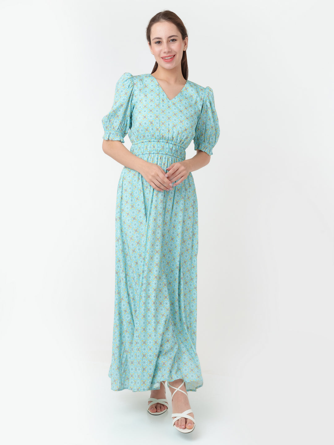 Blue_Geometric_Print_Flared_Maxi_Dress_D06002_5