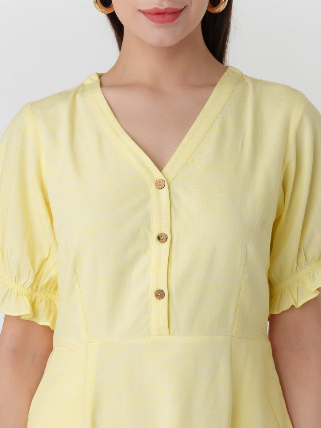 Yellow_Solid_A-Line_Midi_Dress_D06009_6