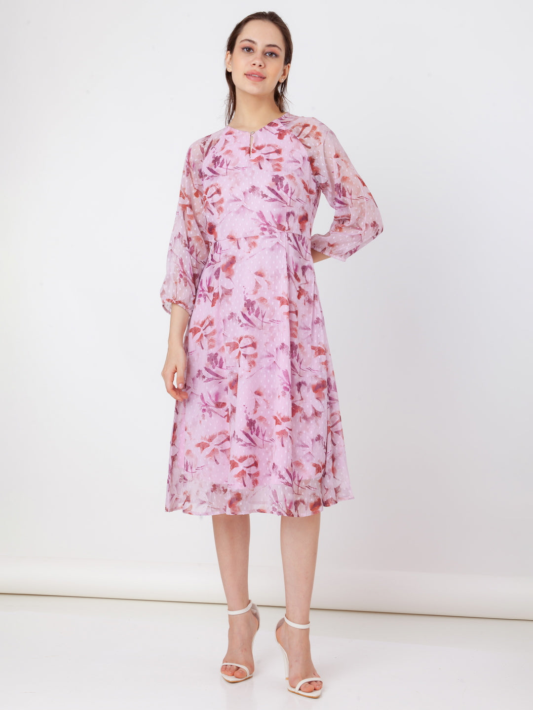 Pink_Printed_A-Line_Midi_Dress_2