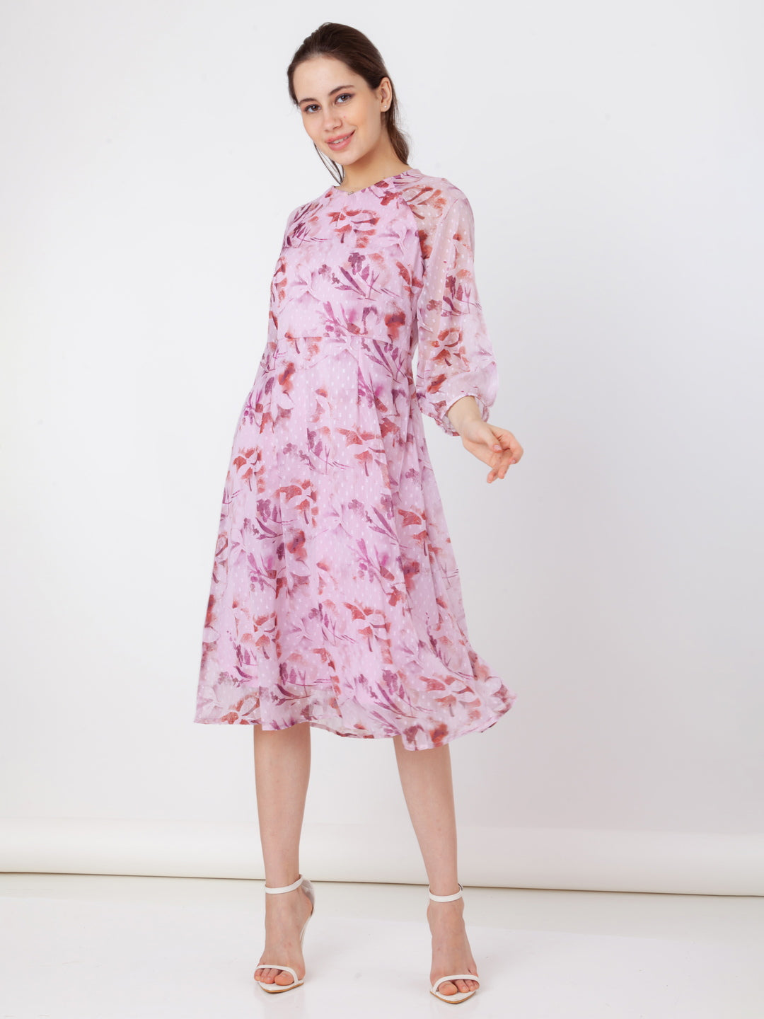Pink_Printed_A-Line_Midi_Dress_5