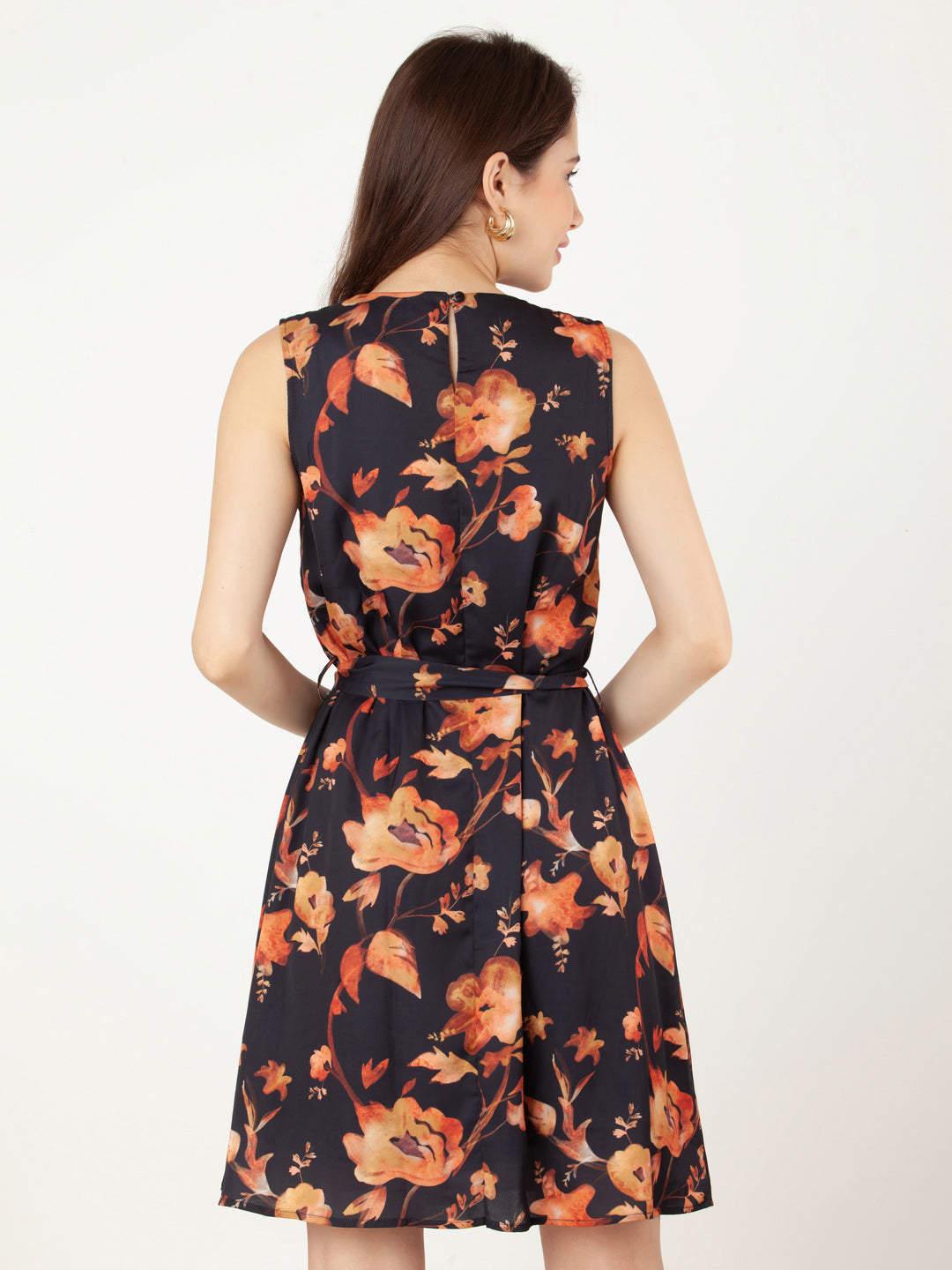 Black_Printed_A-Line_Short_Dress_4