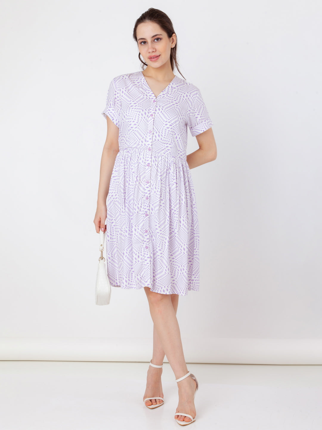 White_Printed_Flared_Short_Dress_1