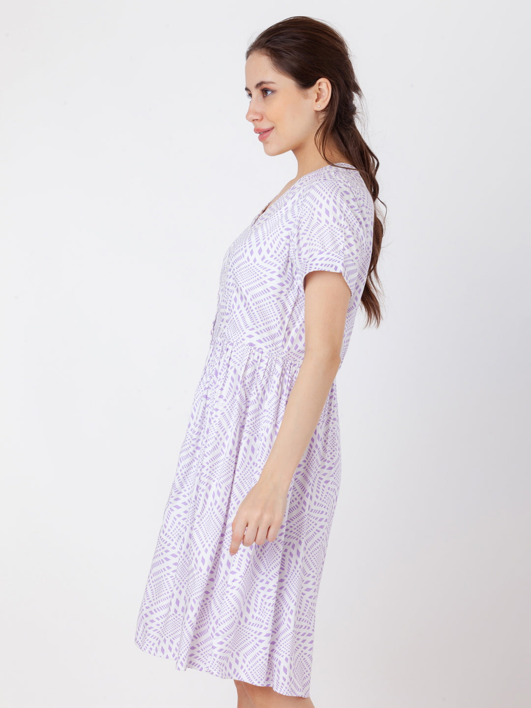 White_Printed_Flared_Short_Dress_3