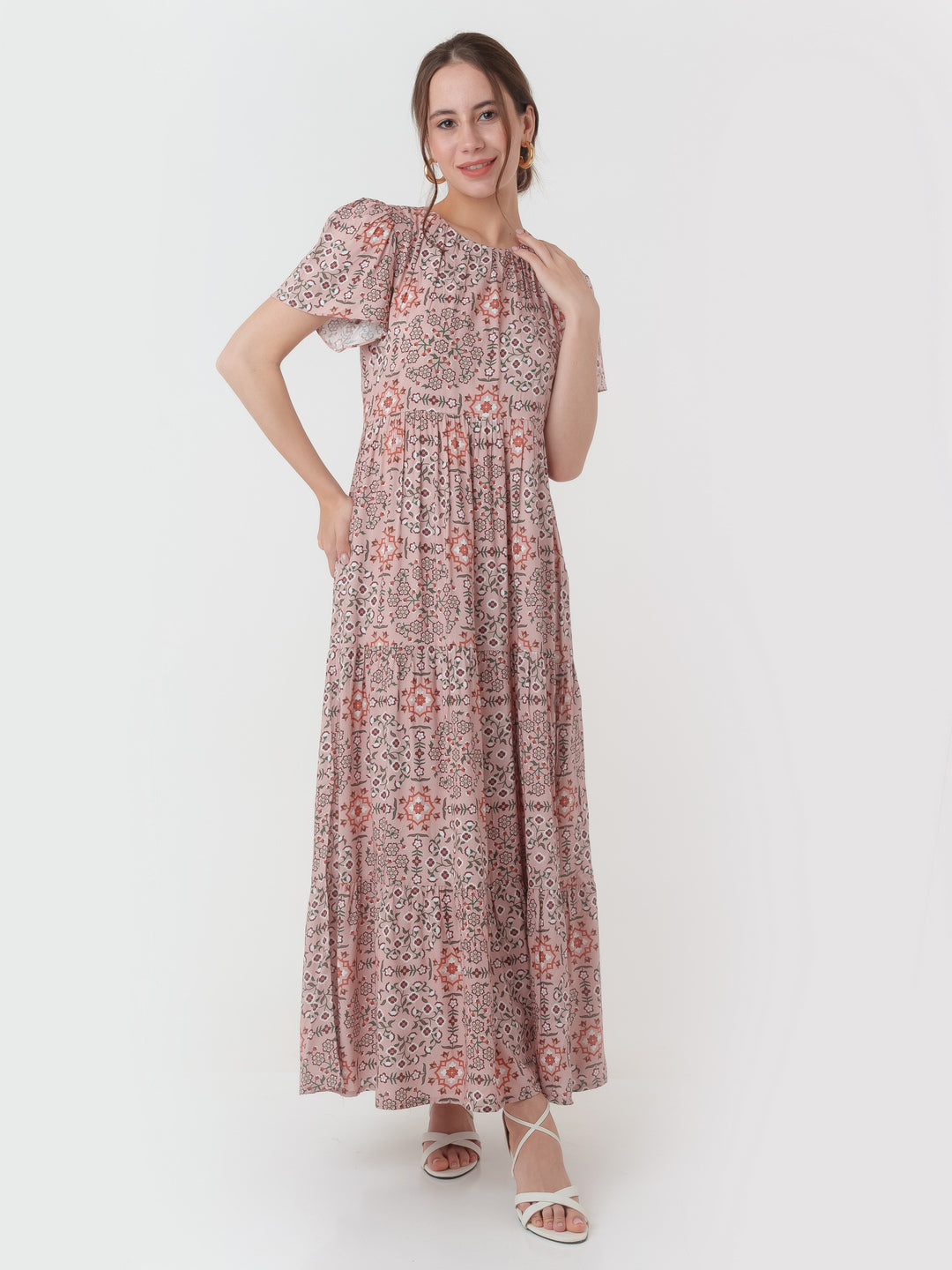 Peach_Printed_Midi_Dress_D06050_5