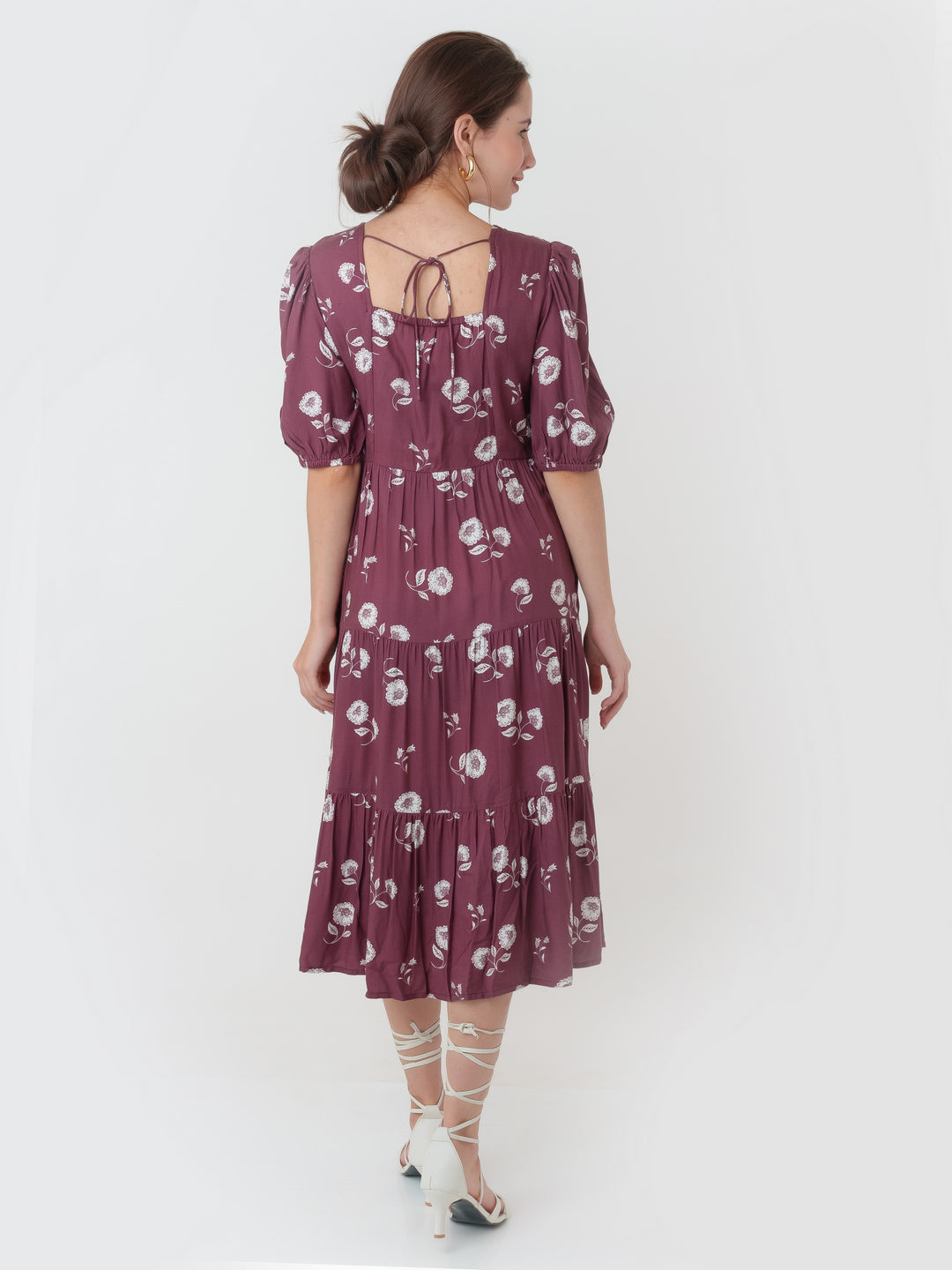 Maroon_Printed_Flared_Midi_Dress_4