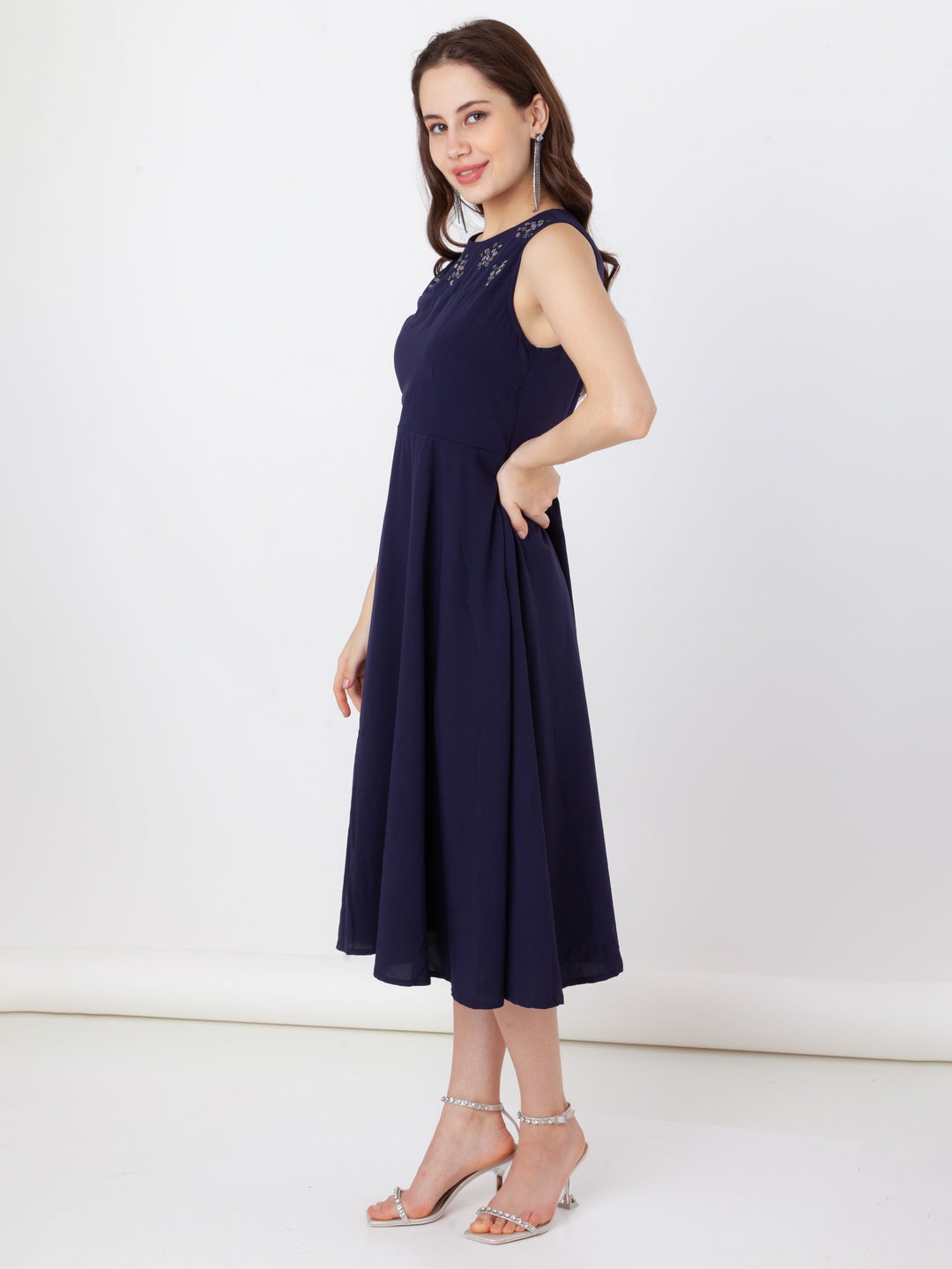 Blue_Embroidered_A-Line_Midi_Dress_3