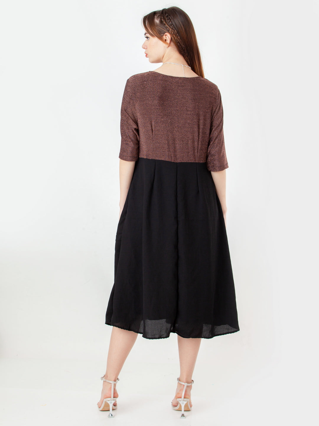 Black-with-Bronze-Shimmer-Flared-Midi-Dress-D08004_4