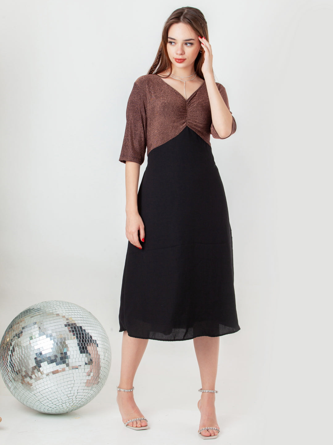 Black-with-Bronze-Shimmer-Flared-Midi-Dress-D08004_5