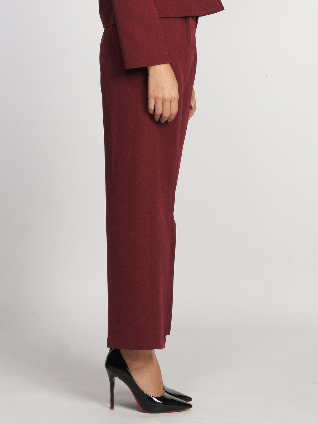 Maroon-Solid-Regular-Trouser-L01007-3