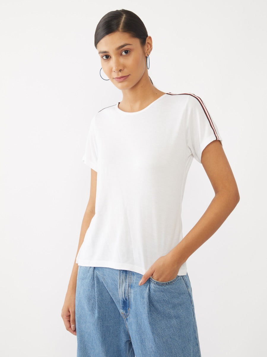 White Solid T-Shirt