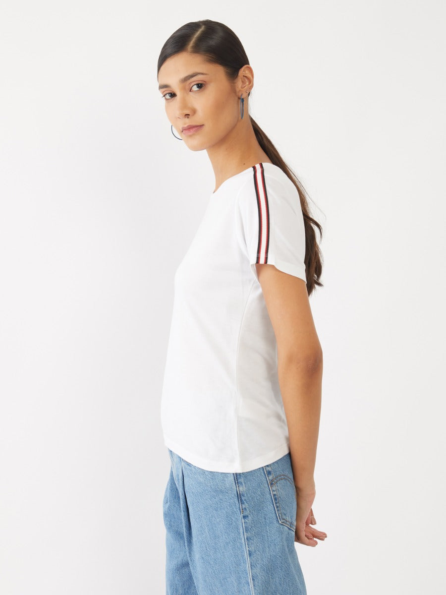 White Solid T-Shirt
