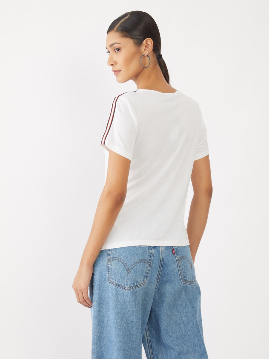 White Solid T-Shirt