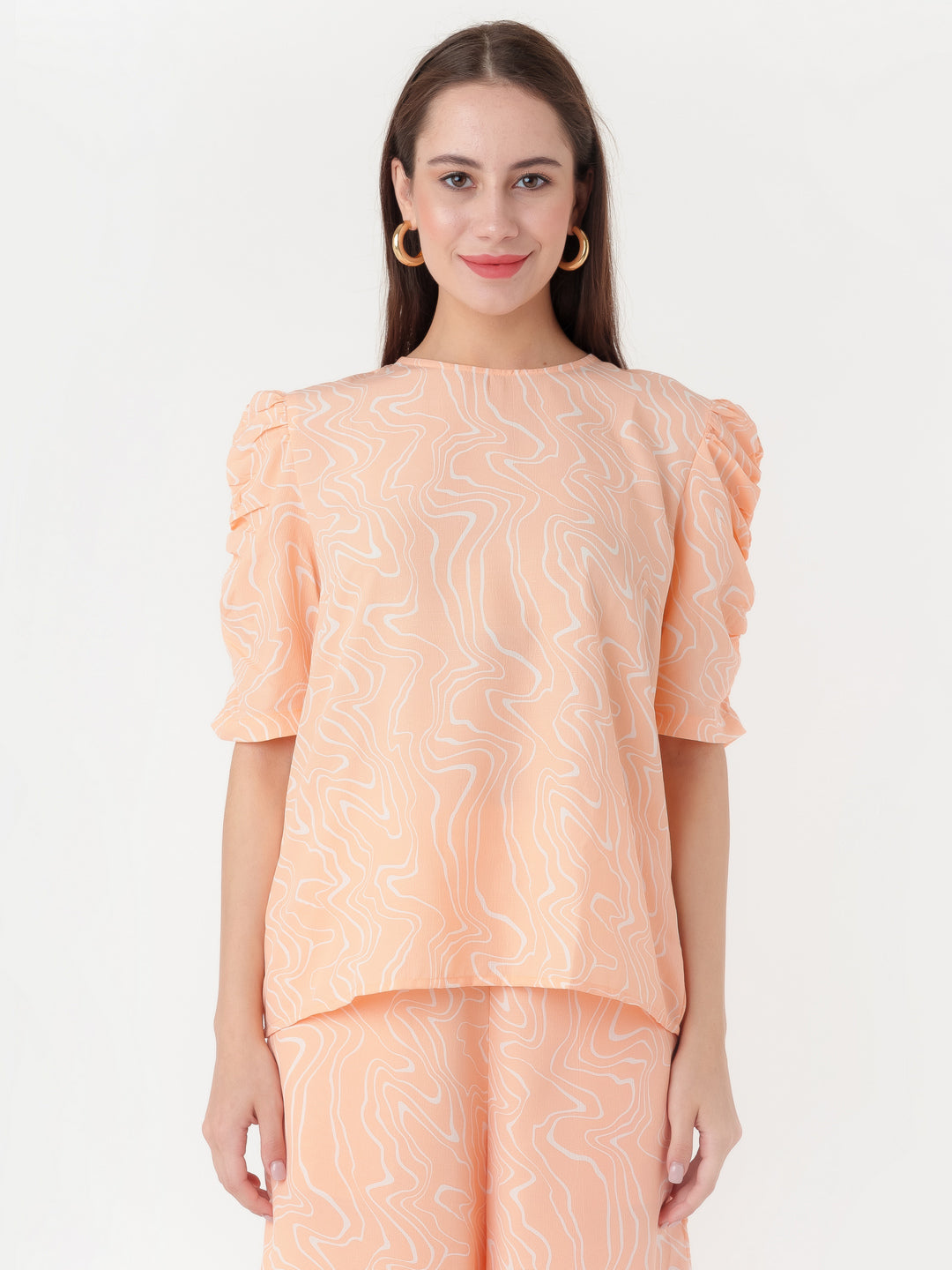 Peach_Printed_Elasticated_Top_T07026_2