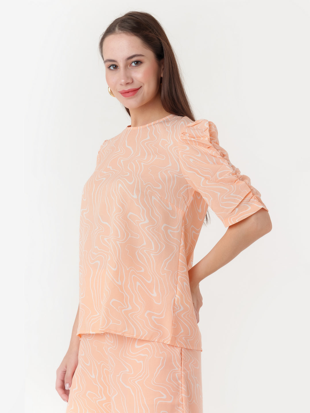 Peach_Printed_Elasticated_Top_T07026_3