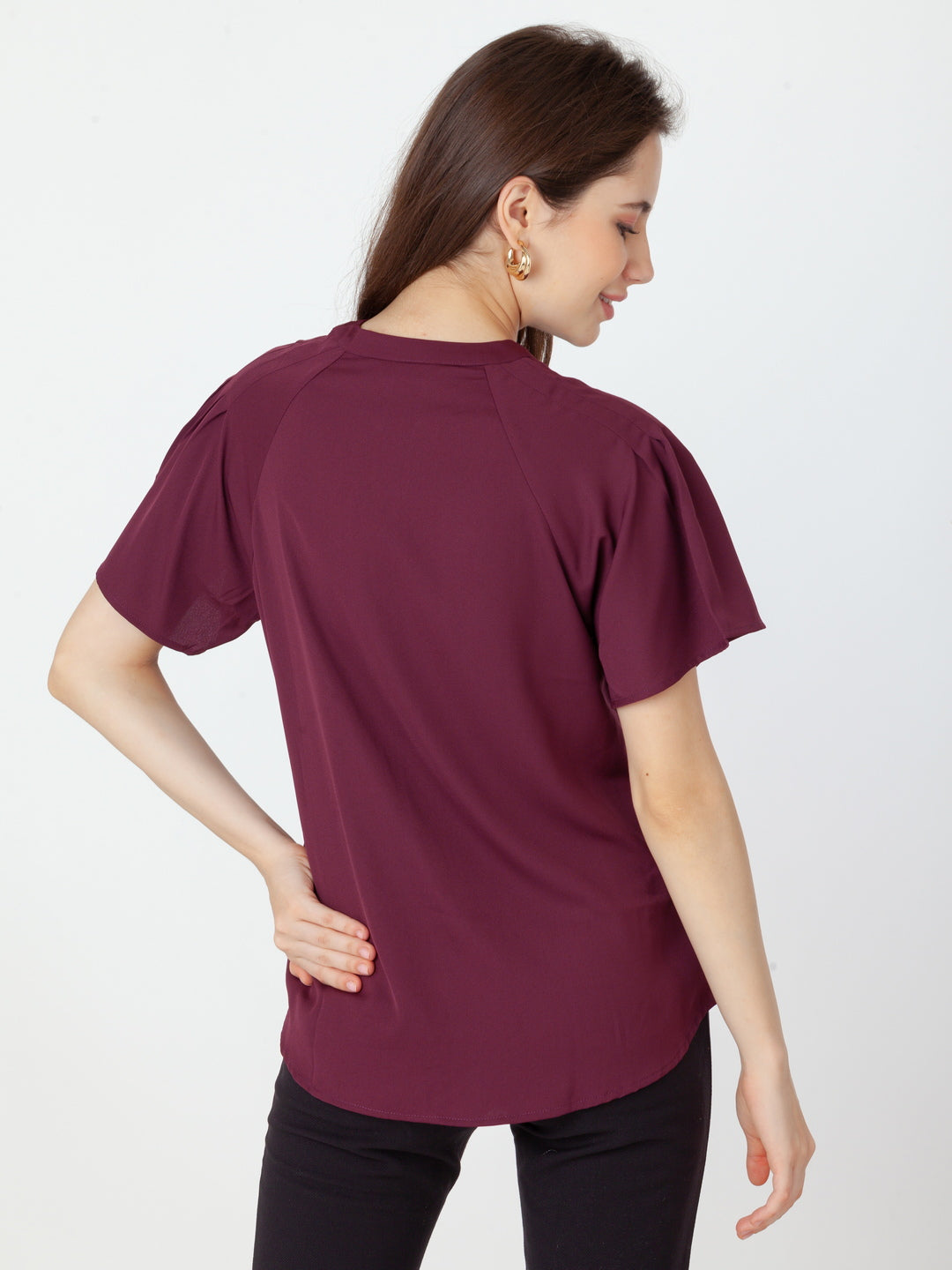 Maroon_Solid_Shirt_Top_4