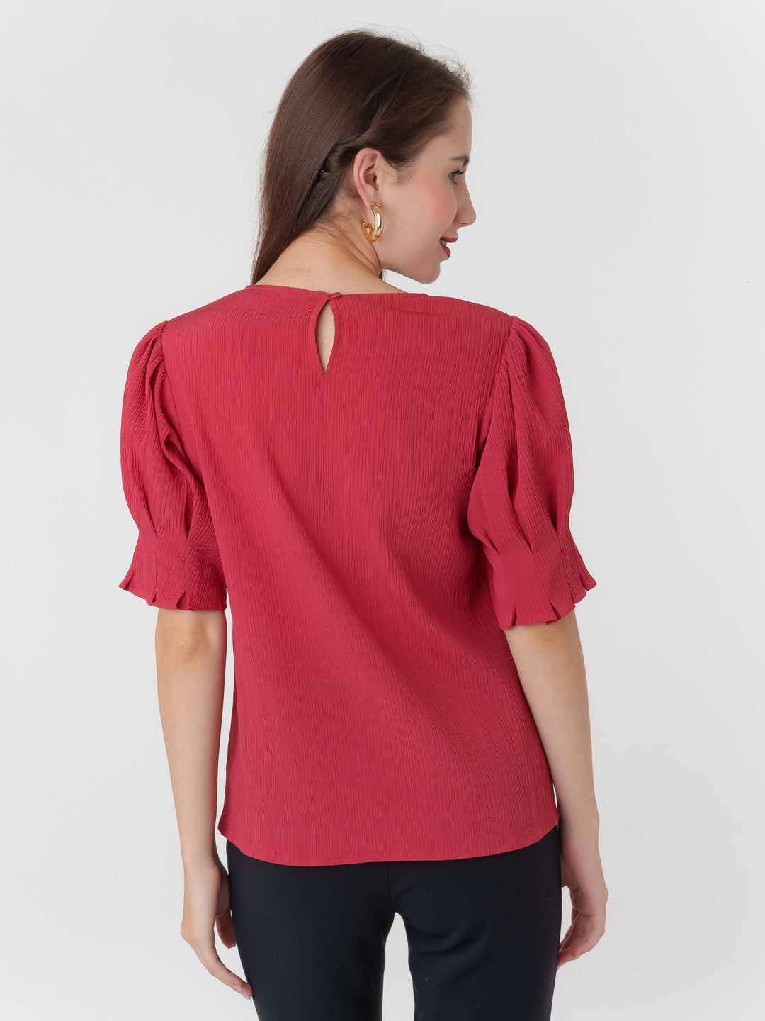 Red_Textured_Regular_Top_4