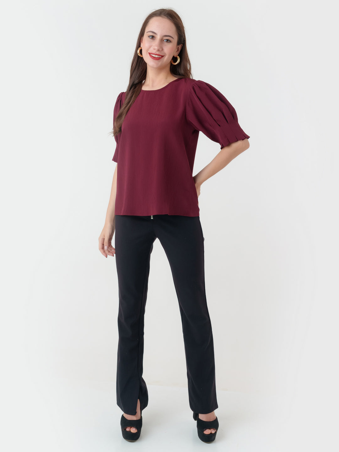 Maroon_Textured_Regular_Top_1