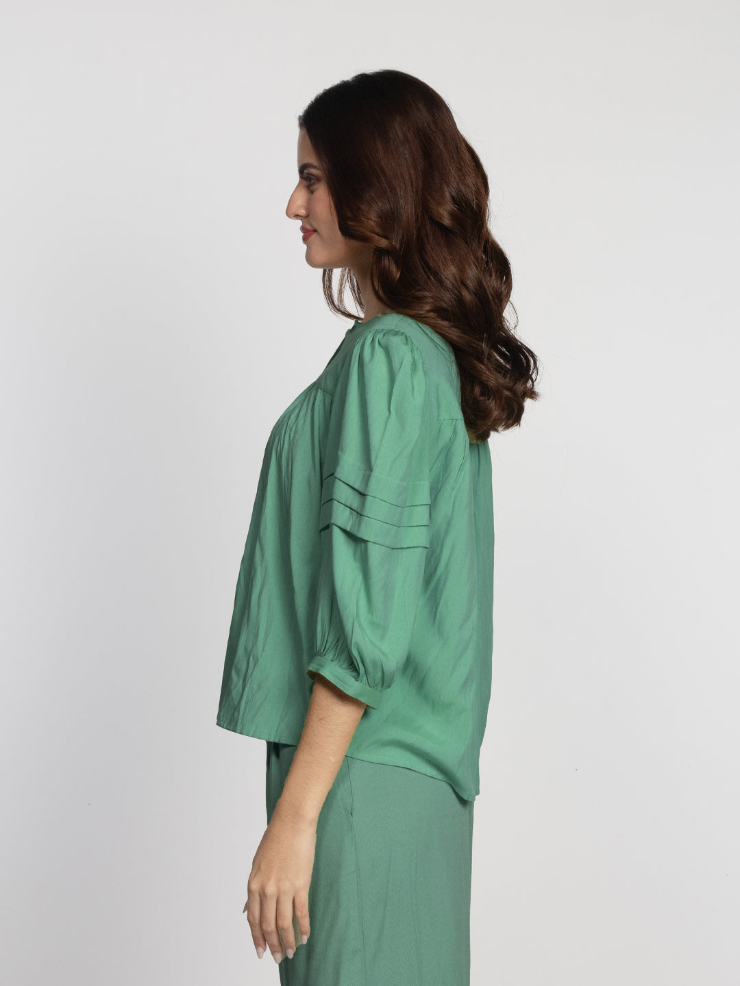 Green-Solid-Flared-Top-T09043-3