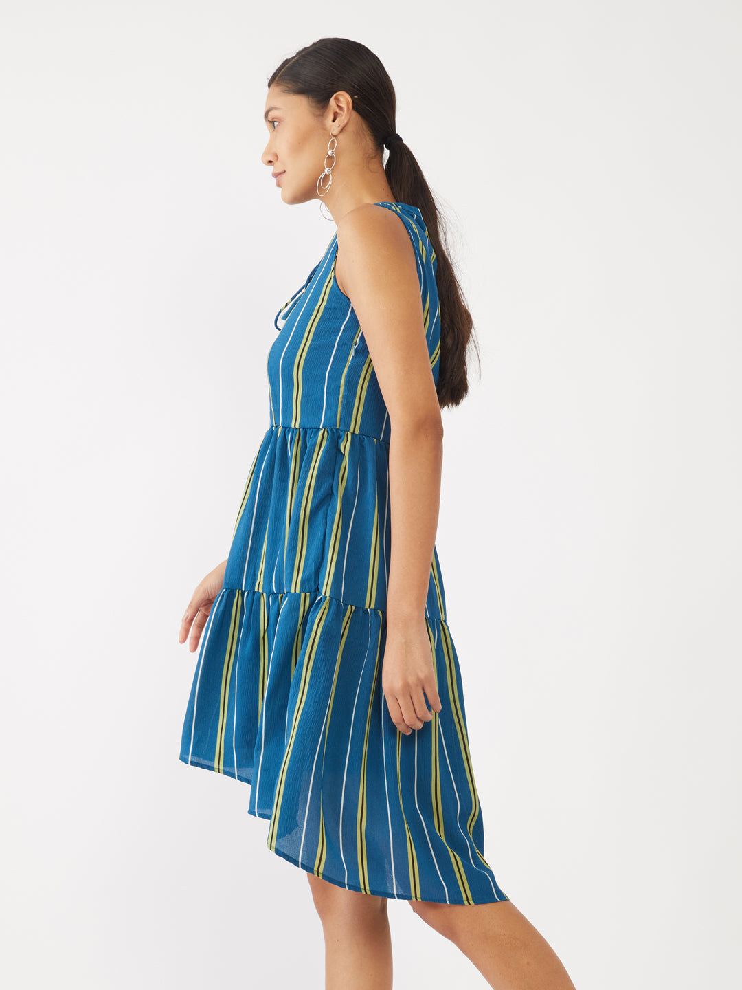 Blue-Striped-High-Low-Short-Dress-VD01820-3