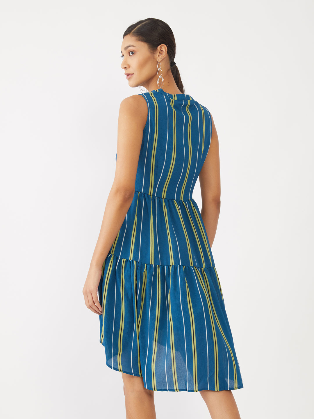 Blue-Striped-High-Low-Short-Dress-VD01820-4