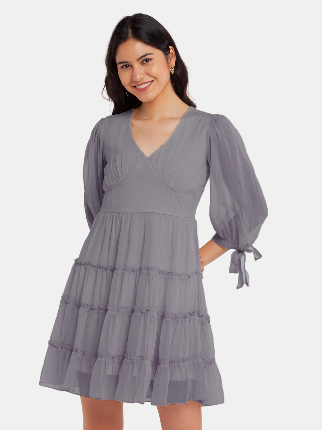 Grey-Solid-Fit-and-Flare-Short-Dress-VD02165_117-Grey-2